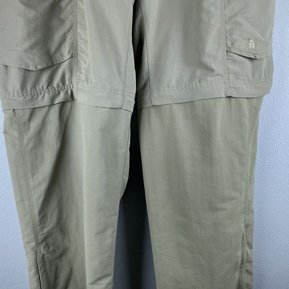 NF Sz XL Convertible Zip Tan Cargo Many Pockets Ankle Zip Gusset 40 X 32” Belted - Picture 3 of 16